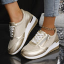 Van Elst Mode® | Orthopedische sneakers met veters en een zijrits voor dames