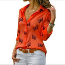 Van Elst Mode® | Losvallende blouse met vlinderprint