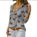 Van Elst Mode® | Losvallende blouse met vlinderprint