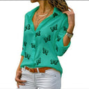 Van Elst Mode® | Losvallende blouse met vlinderprint