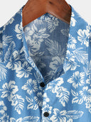 Aurelio | Hawaïblouse met korte mouwen en bloemenpatroon