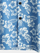 Aurelio | Hawaïblouse met korte mouwen en bloemenpatroon