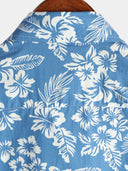 Aurelio | Hawaïblouse met korte mouwen en bloemenpatroon