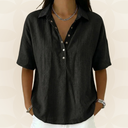 Sonja - Blouse met kraag en knoopdetail