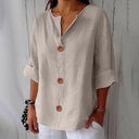 Van Elst Mode® | Minimalistische Blouse met Verticale Structuur