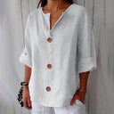 Van Elst Mode® | Minimalistische Blouse met Verticale Structuur