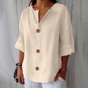 Van Elst Mode® | Minimalistische Blouse met Verticale Structuur
