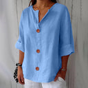 Van Elst Mode® | Minimalistische Blouse met Verticale Structuur