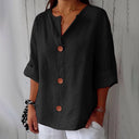 Van Elst Mode® | Minimalistische Blouse met Verticale Structuur