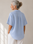 Sonja - Blouse met kraag en knoopdetail