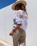 Van Elst Mode® | Blouse met sierlijke borduursels