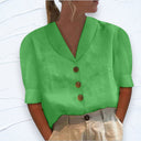 Van Elst Mode® | Knopblouse met Geknoopte Voorkant