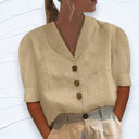 Van Elst Mode® | Knopblouse met Geknoopte Voorkant