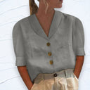 Van Elst Mode® | Knopblouse met Geknoopte Voorkant