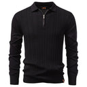 MATHIAS | LUXE STRUCTUUR POLO MET RITS VOOR HEREN