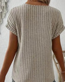 Van Elst Mode® | GEBREIDE BLOUSE MET V-HALS