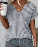 Van Elst Mode® | GEBREIDE BLOUSE MET V-HALS