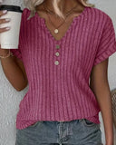 Van Elst Mode® | GEBREIDE BLOUSE MET V-HALS