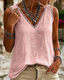 Marjet | Kanten Tanktop met V-hals
